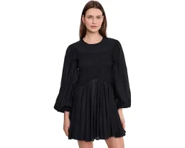 AllSaints платье Chia мини из органического хлопка с объемными рукавами