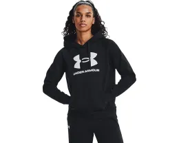 Худи Under Armour Rival Fleece с большим логотипом и капюшоном