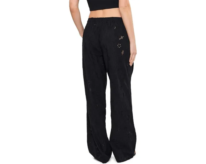 Штаны Free People Day Drift с цветочной вышивкой и широким кроем
