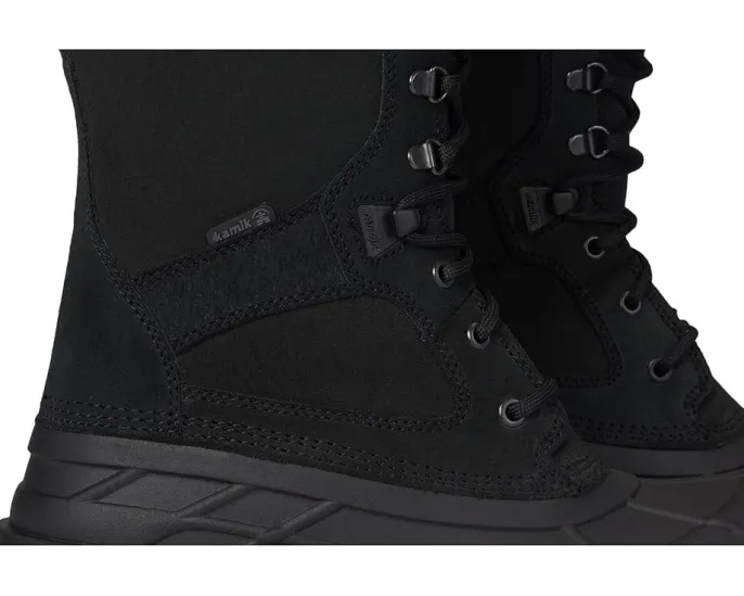 Кожаные ботинки Kamik Nation Plus со шнуровкой и текстильной подкладкой