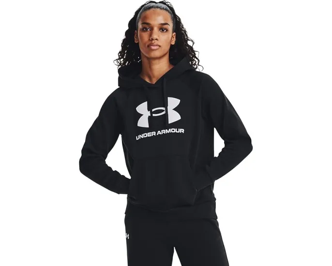 Худи Under Armour Rival Fleece с большим логотипом и капюшоном
