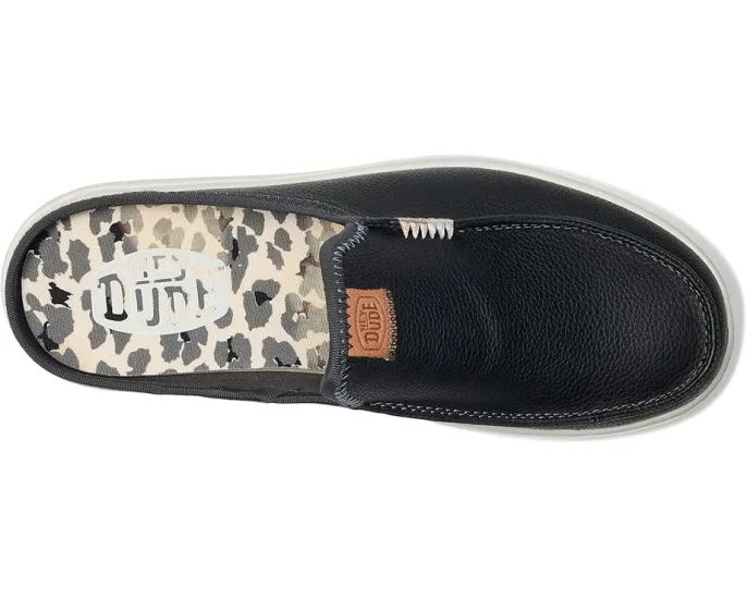 Слипоны Hey Dude Austin Lift Leather с кожаным верхом и платформой