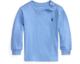 Длинная футболка Polo Ralph Lauren для малышей из хлопкового джерси с вышитым пони