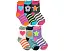 Girls' Big Hearts/Daisies/Stripes Fashion Crew Socks 6 Pack