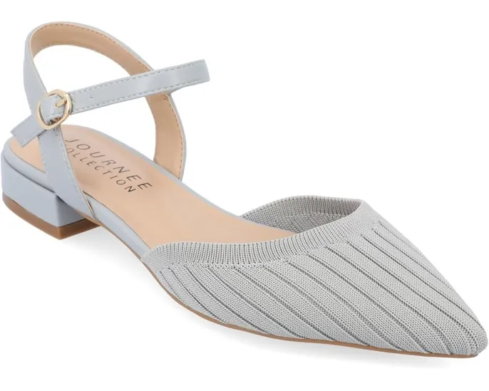 Балетки Ansley Flats с острым носком и регулируемой пряжкой Journee Collection