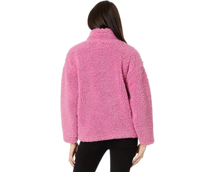 Джинсовая куртка Blank NYC Pink Sherpa с отделкой из искусственного меха
