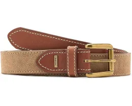 Boconi ремень из итальянской замши с кожаной отделкой и пряжкой в винтажном стиле