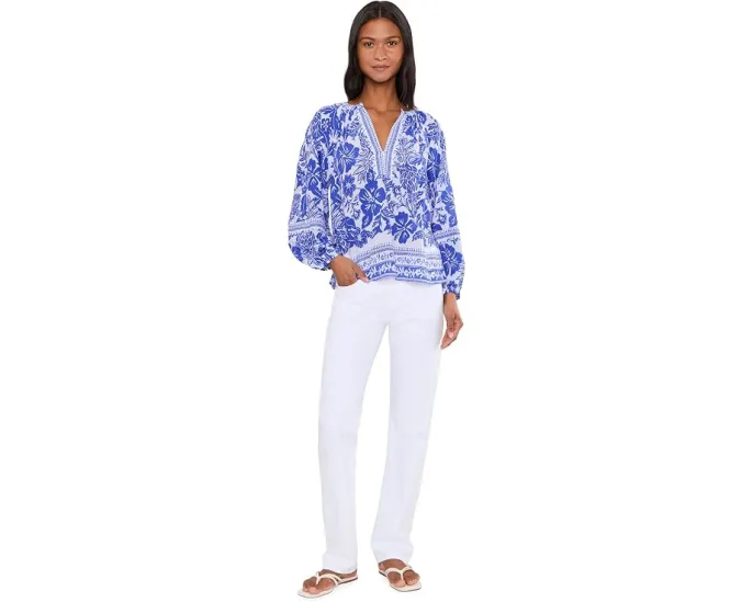 Vineyard Vines топ Emilia с вырезом каре
