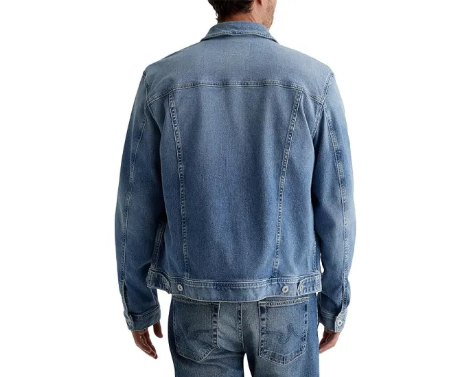 Джинсовая куртка AG Jeans Dart Classic Trucker из мягкого денима