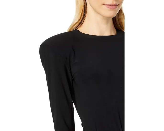 Norma Kamali топ с длинным рукавом и плечевыми подплечниками