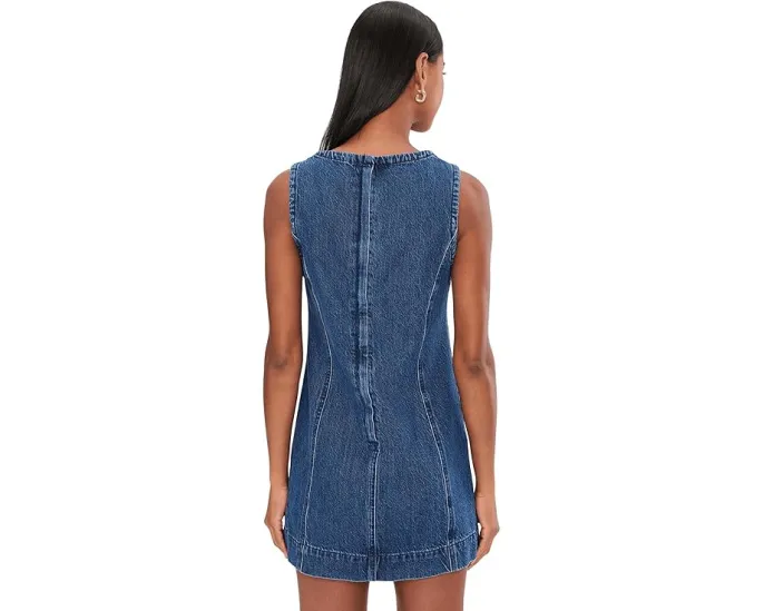 Мини-платье Boulevard с высоким воротом и карманами из хлопка и лиоцелла