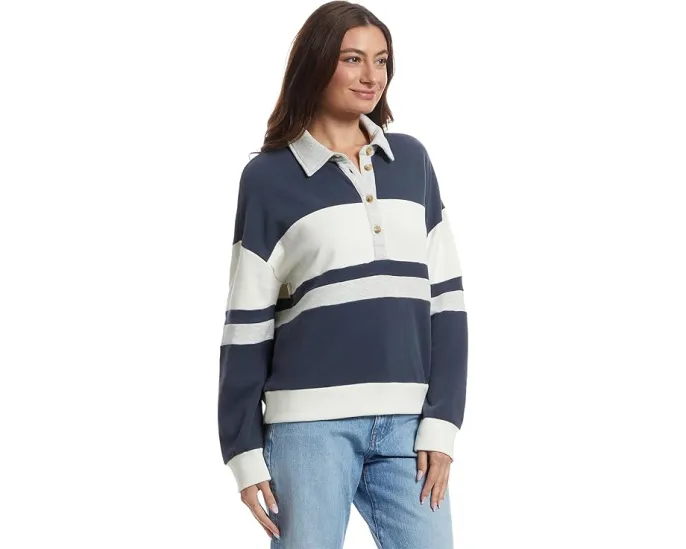 Свитер High Standard Fleece Rugby с воротником из органического хлопка Faherty