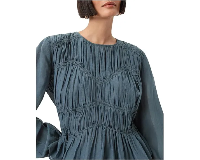 Топ AllSaints Melani с присборенным передом и пышными рукавами