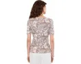 Топ с вырезом лодочкой Paisley из хлопка с эластаном Lauren Ralph Lauren