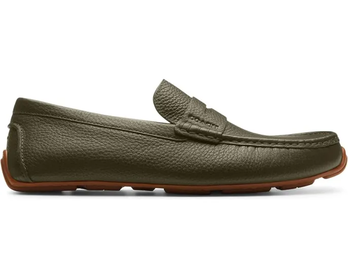 Кожаные лоферы-водители COACH Luca с круглым носком