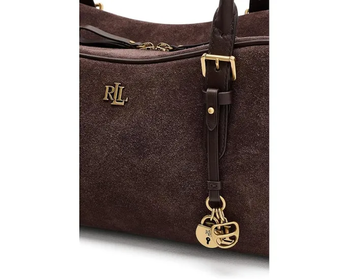 Замшевый сатчел Suede Large Marcy Zip Satchel Lauren Ralph Lauren
