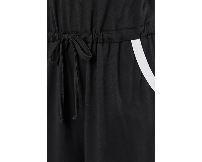 Комбинезон BECCA Beach Date укороченный с кулиской и контрастной отделкой