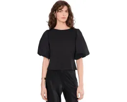 Вязаный топ Vince Camuto с круглым вырезом и рукавами-буфами