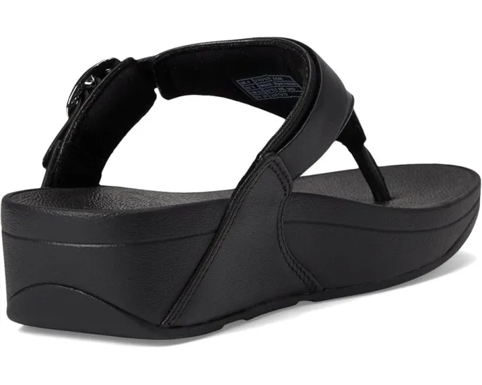 Сандалии FitFlop Lulu Adjustable Leather Toe Post с платформой и регулируемой пряжкой