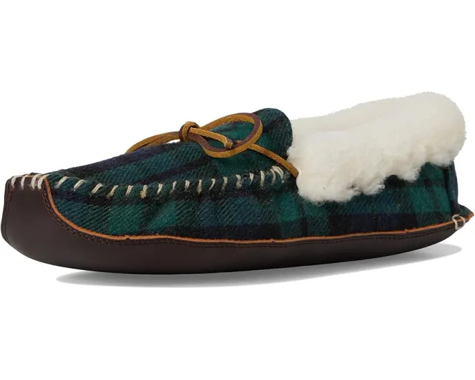 Домашние тапочки Yarmond с натуральной овчиной и кожаной подошвой Polo Ralph Lauren