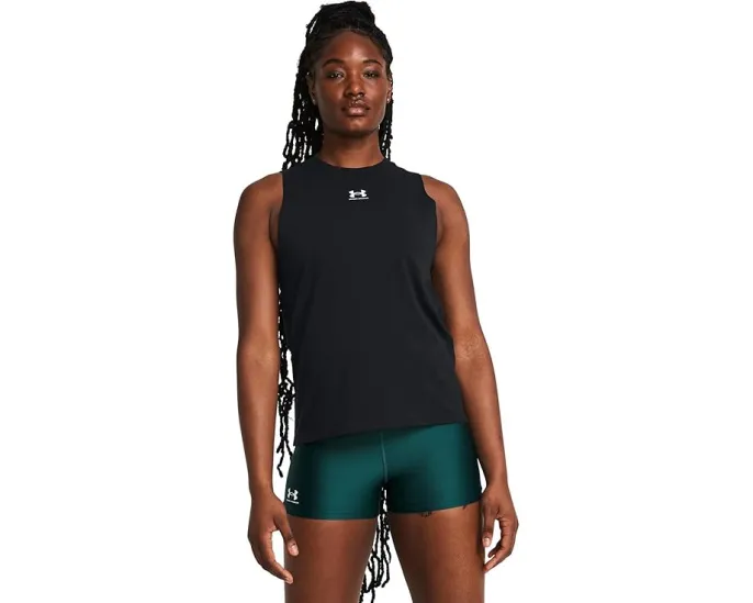 Майка Under Armour Rival Muscle Tank с ребристым воротником и свободным кроем