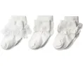 Baby-girls Eyelet Lace/Turn Cuff/Fancy Lace Baby Socks 3 Pack