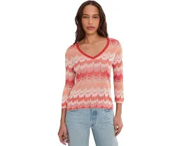 Свитер Liverpool Los Angeles с V-образным вырезом и рукавом три четверти