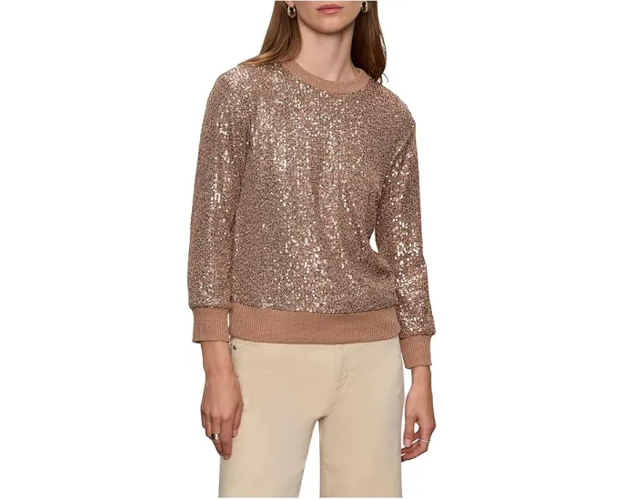 Свитшот Sanctuary Relaxed Sparkle Popover с блестками и длинными рукавами