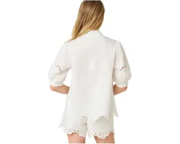 Блуза Koski с воротником-рюшем и короткими рукавами Lilly Pulitzer