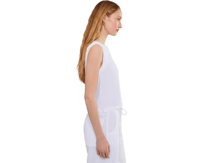 Rolled Edge Sleeveless Boatneck
