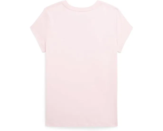 Polo Ralph Lauren Kids Polo Bear Cotton Jersey Tee для детей в розовом