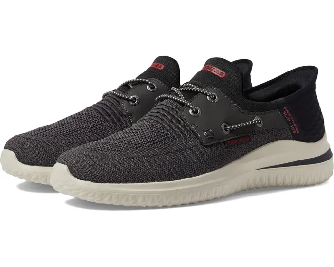 Веганские кроссовки Skechers Delson 3.0 Roth Hands Free Slip-Ins с сетчатыми вставками