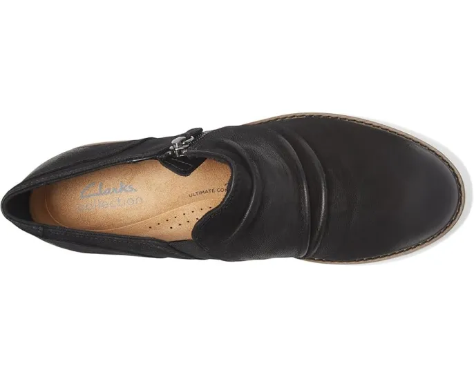 Туфли Clarks Camzin Pace с регулируемой застежкой молнией и кожаным верхом