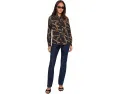 Блуза Petite Classic Fit с поясным принтом из крепа Lauren Ralph Lauren