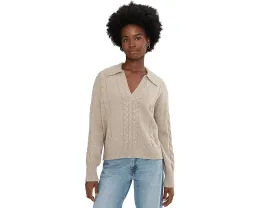 Свитер поло Jet Set Polo Sweater с кабельной вязкой и длинными рукавами