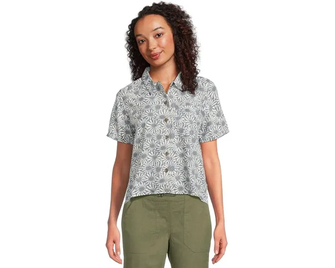 Royal Robbins Camino Pucker рубашка с коротким рукавом в расслабленном стиле