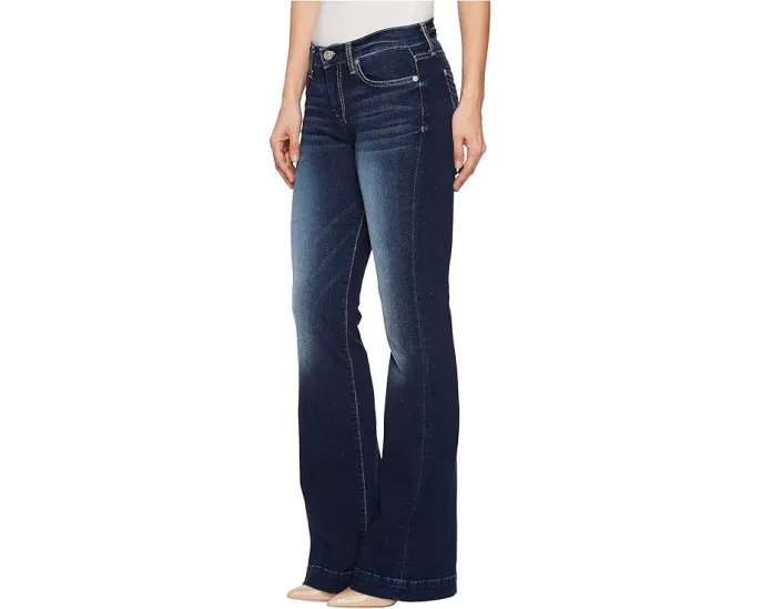 Джинсы 7 For All Mankind Dojo в темной промывке Moreno с прямыми бедрами и широкими штанинами