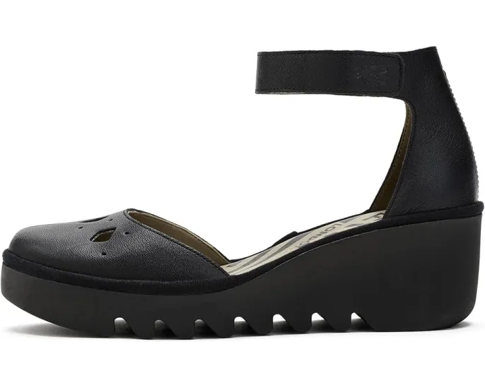 Закрытые туфли FLY LONDON Boij626fly на танкетке с ремешком на липучке