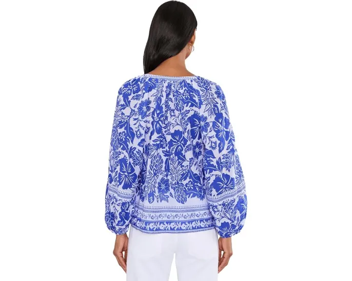 Vineyard Vines топ Emilia с вырезом каре