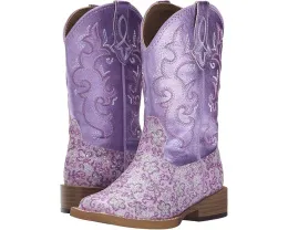 Детские сапоги Roper Kids Lavender с квадратным носком и цветочным принтом