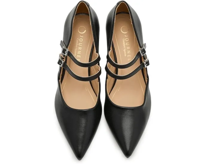 Туфли-лодочки Journee Collection Carnation с ремешком и котячьим каблуком