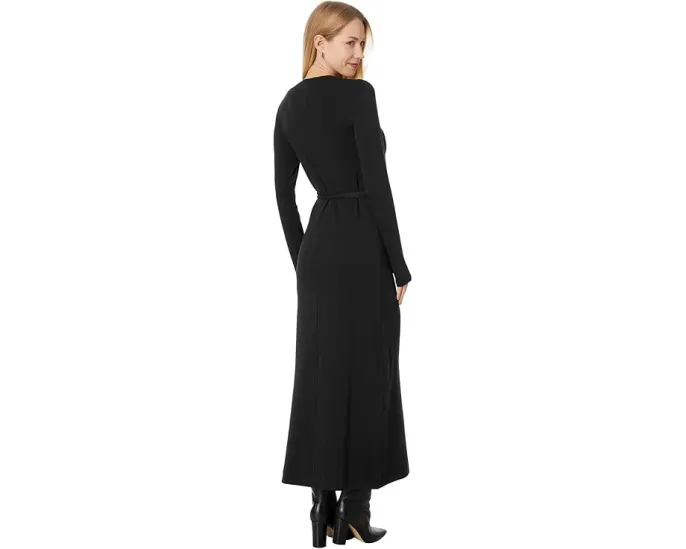 Платье Lilla P Belted Maxi Column с длинными рукавами и поясом