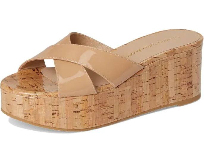 Сандалии Stuart Weitzman Dayna Wedge Slide на платформе с открытым носком