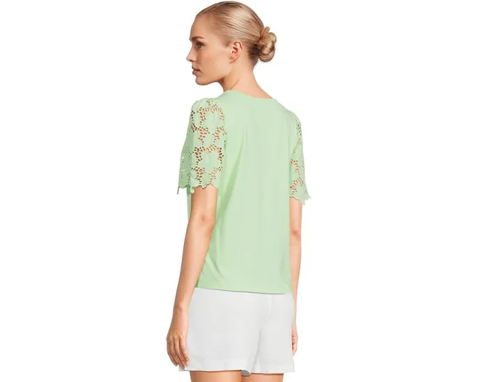 Трикотажный топ Sebene с рукавами в мелкую дырочку от Lilly Pulitzer