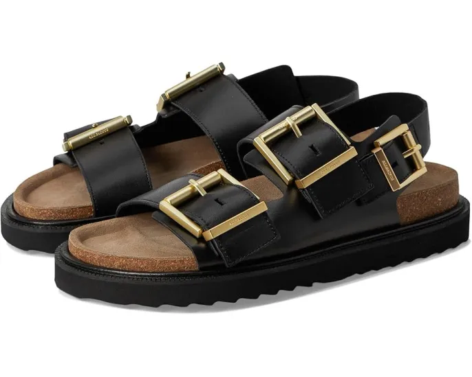 Сандалии AllSaints Isla из кожи с тремя ремешками и пряжкой