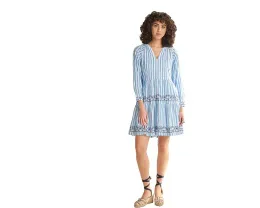 Платье Maddy Popover Dress Hatley в полоску Azure