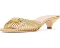 Туфли Loeffler Randall Dixie на каблуке-котенок с золотистой кожей