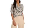 Petite Contrast Swirl Top