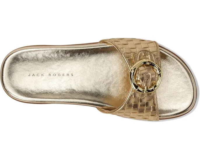 Сандалии Jack Rogers Essex Slide из тисненой металлической кожи