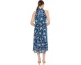 Платье миди Halter Chiffon Adrianna Papell с завязками